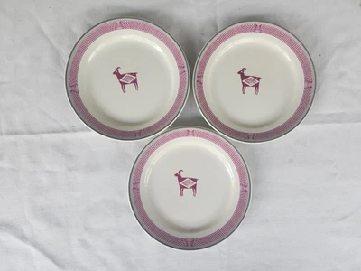 Pipestone Mimbreno Santa Fe RR Antelope Salad Plates Railroad 8" Set of 3 - Image 1 of 4