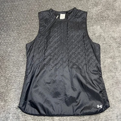 Under Armour Women Quilted Vest Black Sleeveless Full Zip Athleisure M - Image 1 of 4