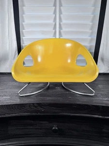 Vintage Cosco MCM Child's Shell Chair Mid Century Atomic Booster Seat 60s Yellow - Picture 1 of 7