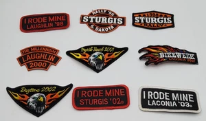 Lot 9 Vintage Biker Rally Patches Sturgis Laughlin Laconia Daytona 1998-2003 - Bild 1 von 5