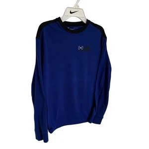 Under Armour Youth Long Sleeve Shirt Blue Athletic Top UA Logo YLG - Picture 1 of 4