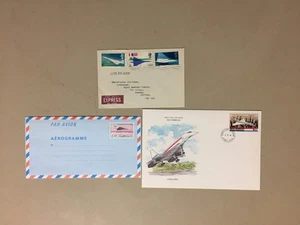 Three CONCORDE covers:GB set,New Hebride fdc,France aerogram - Picture 1 of 1