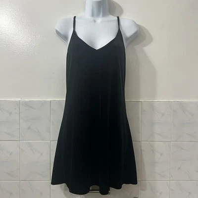 Brandy Melville Velvet Mini Slip Dress Fairy Grunge Whimsigoth Witchy One Size - Image 1 of 4