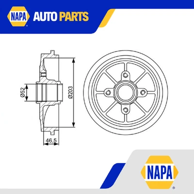 2x Tambores de freno (par) se adapta a PEUGEOT 306 1.8D trasero 95 a 97 con juego ABS A9A (XUD7) Foto 1 de 4