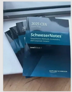 Kaplan Schweser Notes CFA Level 1 2025 (Books 1-4, Full Set, Compact, Critical) - Picture 1 of 6