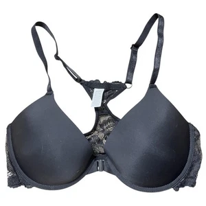 NAGELNEUER schwarzer BH mit Spitzenrücken, Gr. 34D oder chinesische Gr. 80D - Bild 1 von 4