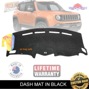 DASH MAT Jeep Renegade BU ALL MODELS 05/2015 to 2018 AIR-BAG SAFE DM1430 BLACK - Picture 1 of 5