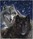 Dawhud Direct Star Wolf Fleece Blanket for Bed, 50" x 60" Star Fleece Throw