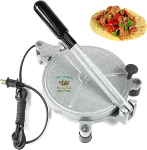 Electric Tortilla Press Maker Chapati Machine Flour Burrito Roti Press (8 IN) - Picture 1 of 8