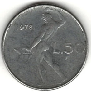 1978 50 LIRE ~ FROM ITALY ~ YOU GRADE IT~ PLEASE SEE SCAN stk i71 - Picture 1 of 4