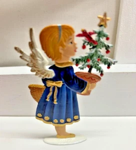 WILHELM SCHWEIZER Pewter "Angel with Tree and Basket" (2.0" x 3.5") NEW IN BOX - Picture 1 of 4
