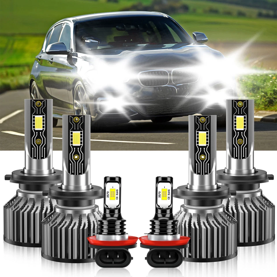 Combo de faros LED de haz alto bajo + bombillas antiniebla 6500 k para BMW M140i 2017-2019 Foto 1 de 4