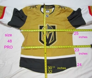 size 48 VEGAS GOLDEN KNIGHTS Made in Canada PRO Fanatics Authentic Hockey Jersey - Picture 1 of 11