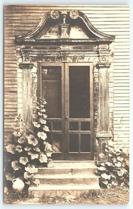 Postcard RPPC Williams House Door Deerfield Massachusetts with Screen Doors - Picture 1 of 2