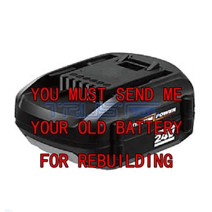 Rebuild service for Worx 24-Volt WA3524 Wa3526 Lithium-Ion battery 2.0 A/H - Picture 1 of 1