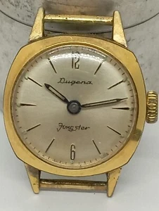 VINTAGE Dugena Youngster Gold Plated 10mic. Cal. 707 Working Well Good Condition - Picture 1 of 19