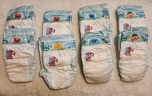 8 VTG 2009 Pampers Baby Dry Size 3 Diapers Sesame Street Elmo Big Bird Ernie - Picture 1 of 9