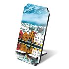 1x 5mm MDF Phone Stand Winter Bruges Bergen Norway #16359