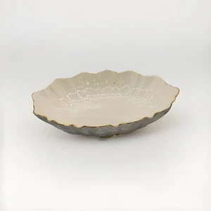 Lenox Footed Centerpiece/ Fruit Bowl Symphony Ivory Vintage 24k Gold Trim USA - Picture 1 of 6