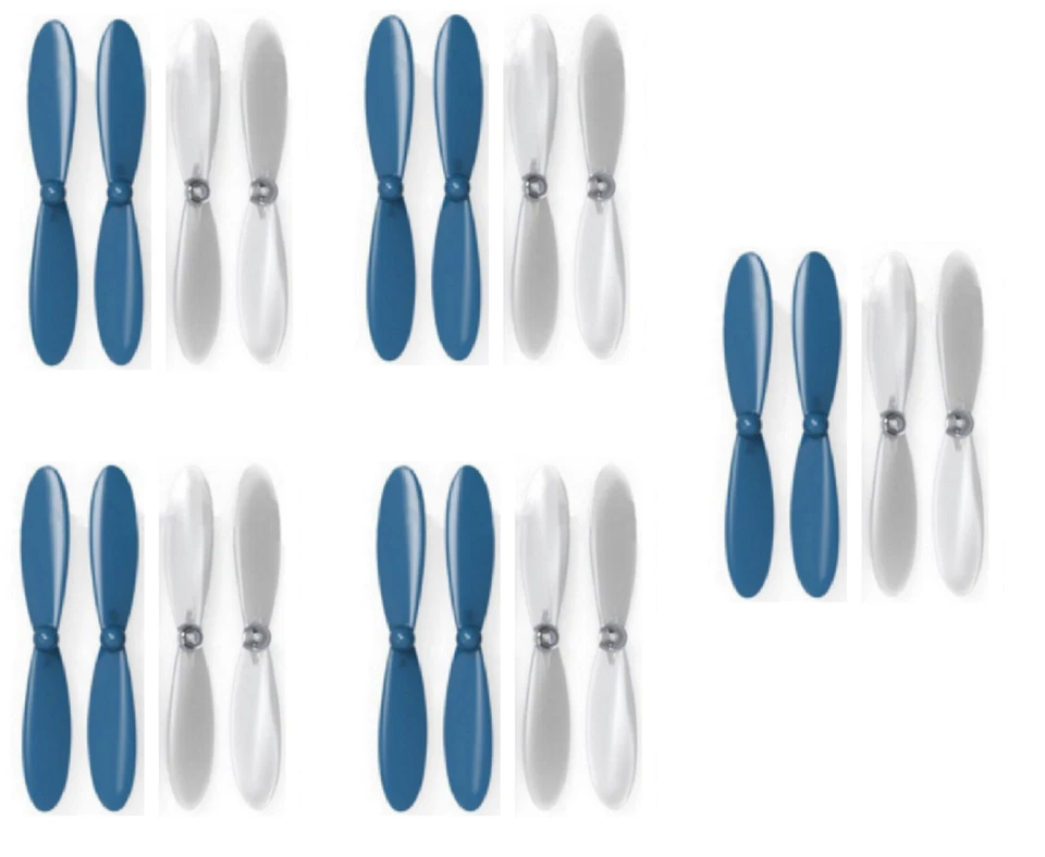 Hubsan X4 H107 Blue Clear Propeller Blades Props 5x Propellers Transparent - Image 1 of 1