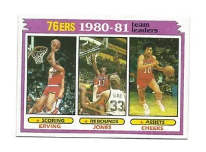 1981-82 TOPPS 76ERS LEADERS #59 VENDING MINT W JULIUS ERVING LARRY BIRD .99 SH - Picture 1 of 2