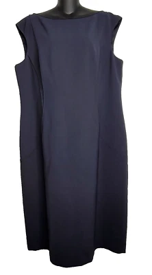 Lafayette 148 New York Womens 18 Dress Sleeveless Sheath Ink Blue NWT - Image 1 of 4