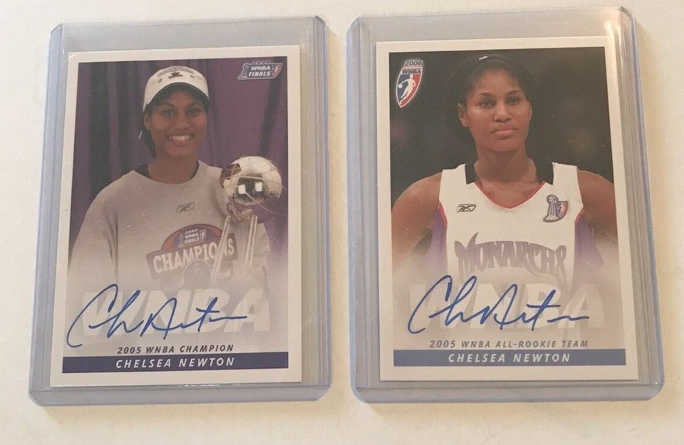 CHELSEA NEWTON Chicago SKY Signed Rittenhouse WNBA Basketball Trading Card Pair - Image 1 of 2