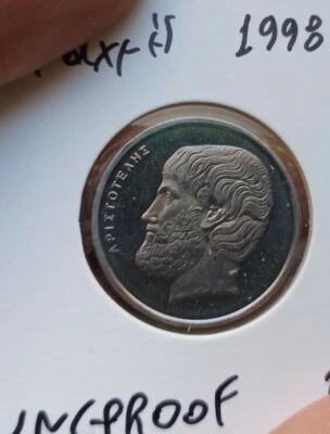 Greece 🔷 UNC PROOF 5 Drachmai 1998 🔷 Griechenland Grecia Grece - Image 1 of 3