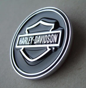 Orig. Harley-Davidson® Aufkleber Emblem Medallion B&S® schwarz/chrom Ø41x4mm - Bild 1 von 6