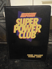 Vintage NINTENDO Super Power Club Challenge Trading Cards 18 Sleeve Binder Album