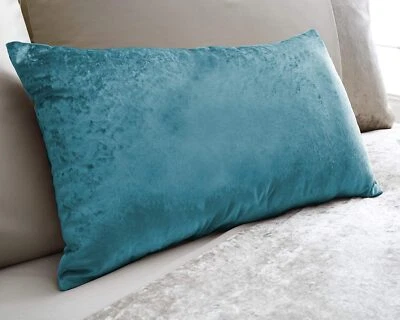 LANCASHIRE BEDDING Pillow Marble Crushed Velvet 30cmx50cm Boudoir Double Sided Cushion Polyester