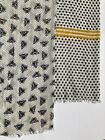 Large WHITE STUFF Scarf Spotty Dotty Yellow Bumble Bees Fringed Wrap Shawl Throw