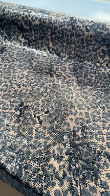 Animal Printed Sequined Lace Stretch Fabric 135cm Wide Dress Craft Material - Image 1 of 4