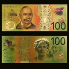Australia 100 Dollars Gold Plated Australian Banknote New Generation 2020 