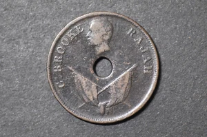 Sarawak 1897H 1 cent Copper Coin ( Wt : 8.86 g ) C705 - Picture 1 of 9