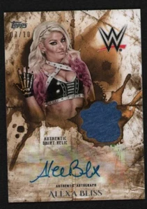 2018 Topps WWE Undisputed Undisputed Auto Relic Gold /10 Alexa Bliss #UAR-AB - Picture 1 of 2