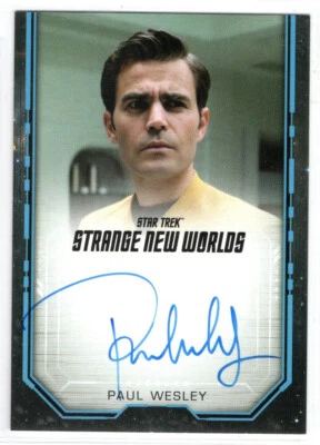 STAR TREK EXTRAÑOS NUEVOS MUNDOS S2 PAUL WESLEY JAMES T. KIRK AUTÓGRAFO BORDEADO VL Foto 1 de 2