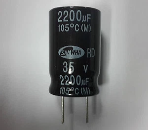 250x Elko 2200µF 2200uF 35V 105° RM7.5 Kondensator electrolytic capacitor Samwha - Bild 1 von 4