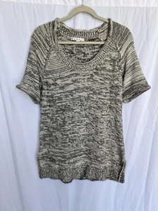 CAbi Marbled Knit Short Sleeve Tunic Sweater Style 973 Size Medium - Picture 1 of 4