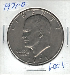 1971 D Eisenhower Dollar L001 - Picture 1 of 2