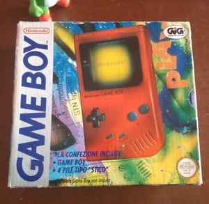CONSOLE GAME BOY CLASSIC RED GB DMG -01 NINTENDO GAMEBOY GIG PLAY IT LOUD CIB - Foto 1 di 24