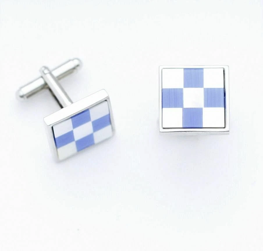 C0140 Gemelos Gemelos Azul Verde azulado Lapislázuli Crema Madreperla Cruz Mosaicos Foto 1 de 1