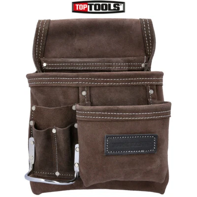 TOUGH MASTER Tape Holder Tool Belt Leather Multi Tool DIY Pouch Hammer Loop