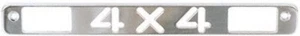 74004P Polished Billet Aluminum Third Brake Light Cover- 4x4 Logo Free shipping - Bild 1 von 1