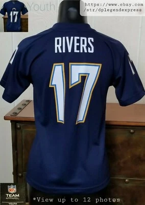 Camiseta deportiva juvenil Chargers Los Angeles Football RIVERS #17 Team Apparel MED 10/12 Foto 1 de 4