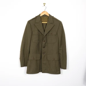 WWII Army Uniform Fitted Wool Military CoJacket in khaki 38r to fit ~S slim mens - Picture 1 of 8
