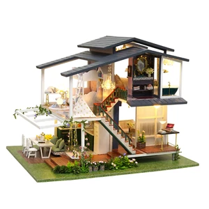 Wizardi Miniature Roombox Kit - Villa Monet's Garden. Dollhouse Kit - Picture 1 of 6