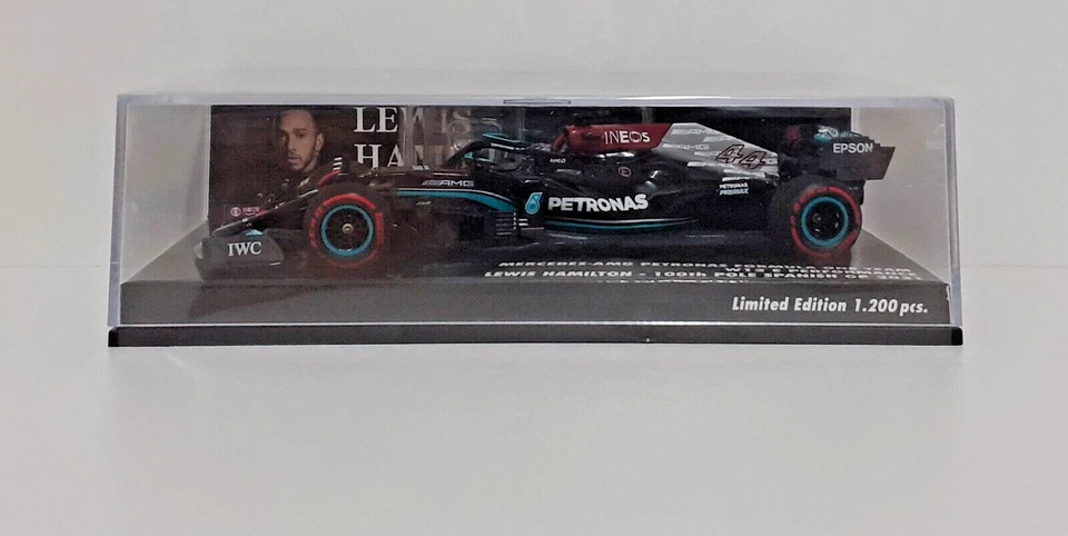 1 43 Minichamps Mercedes-AMG Petronas F1 Team W12 E Hamilton 100th Pole 2021