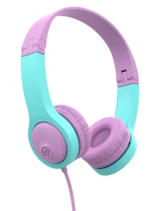 JLAB JBuddies Gen 2 Folding Kids Wired Headphones - Purple/Teal - Picture 1 of 10