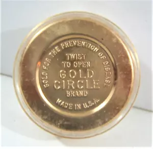 Vintage Goldkreis altes volles Kondom 3er-Pack Kreis Gummi Newark NJ alter Lagerbestand - Bild 1 von 3